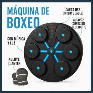 Máquina de Boxeo Inteligente YK-001 | RGB + Bluetooth | Guantes gratis🎁